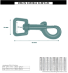 Swivel hook 65X25/17 mm.