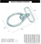 Swivel hook 75X48/41 mm.