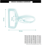 Swivel hook 54X47/39 mm.