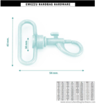 Karabinerhaken 54X43/38 mm.