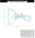 Swivel hook 62X47/38 mm.