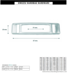 Verbinding 87x23 mm.