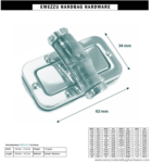 Bambus Drehverschluss  62X34 mm.