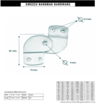 Scharnier 24x15 mm.