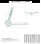 Suitcase hinge 60x60 mm.