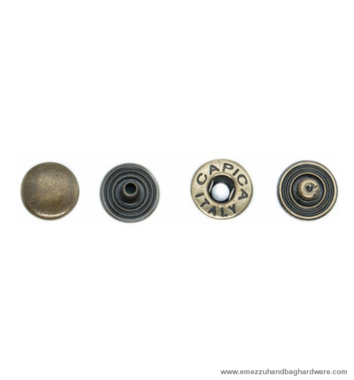 Snap Fasteners Ø 17 mm.  Antique brass